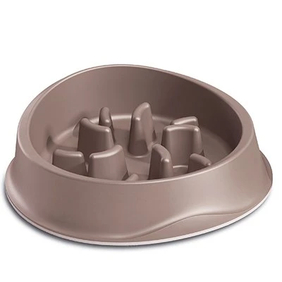 קערה להאכלה איטית בז' קטנה